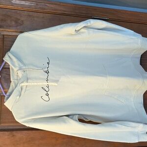 COLUMBIA Women's Light Cream Hoodie, Sz. 2X, Excellent Condition